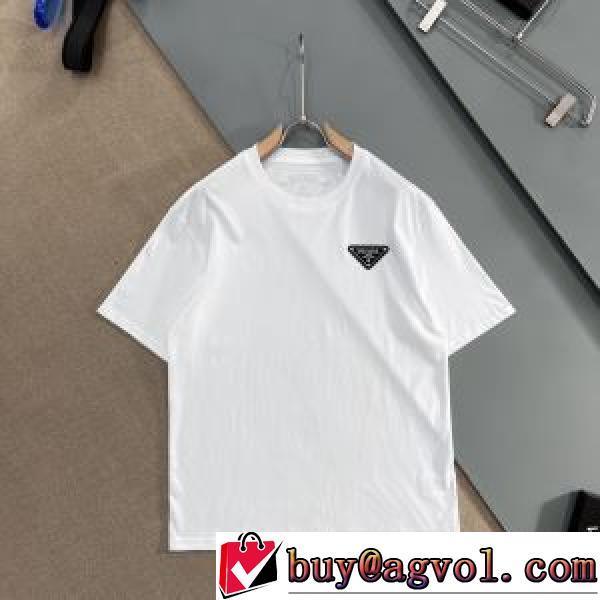 プラダブランド コピー 半袖Tシャツ 2026春夏 お洒落に魅せる 2色可選 柔らかい手触り カッコいい印象を付ける 吸汗速乾
