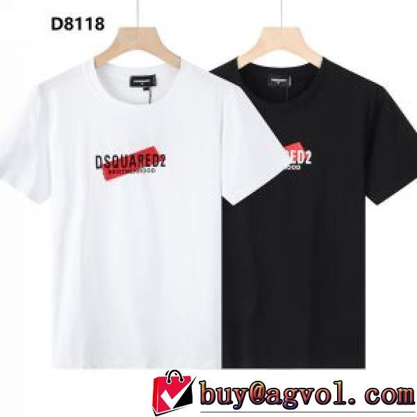 2026春夏 存在感のある 2色可選 半袖Tシャツ ラウンドネック 柔らかい手触り DSQUARED2ブランド コピー