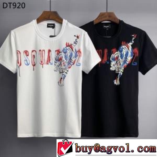 DSQUARED2スーパーコピー 激安 人気雑誌掲載 自分らしいスタイリング 2026春夏 ラウンドネック 2色可選 半袖Tシャツ