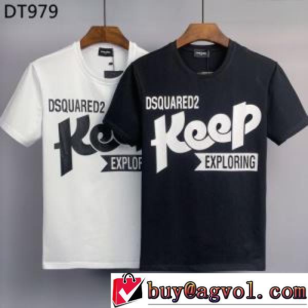 2色可選 ラウンドネック 大人の個性を カッコいい印象を付ける 半袖Tシャツ ディースクエアードコピー ブランド 気軽にカジュアルに使える