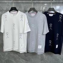 3色可選 収縮性のある 半袖Tシャツ 2026春夏 肌触りの気持ちい〜 トムブラウンスーパーコピー 通気性に優れた