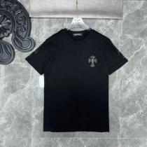 2026春夏 半袖Tシャツ ラウンドネック 自然な肌触り 2色可選 大人の個性を クロムハーツブランド 偽物 通販 