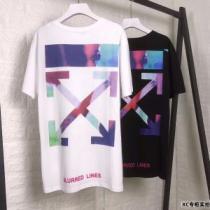 2026春夏 肌触りの気持ちい〜 プリント 男女兼用 半袖Tシャツ お洒落に魅せる 2色可選 デザイン性の高い OFF-WHITE オフホワイトブランド 偽物 通販
