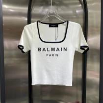 2色可選 お洒落に魅せる 追跡付/関税無 BALMAINブランドスーパーコピー 2026春夏 吸汗性に優れ 半袖Tシャツ