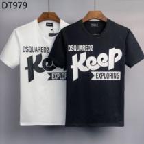 2色可選 ラウンドネック 大人の個性を カッコいい印象を付ける 半袖Tシャツ ディースクエアードコピー ブランド 気軽にカジュアルに使える