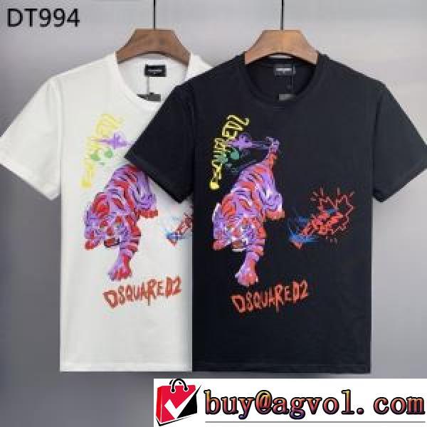 数に限りがある 着心地満点 2色可選 乾きやすい プリント 半袖Tシャツ お洒落に魅せる 2025春夏 DSQUARED2ブランド 偽物 通販