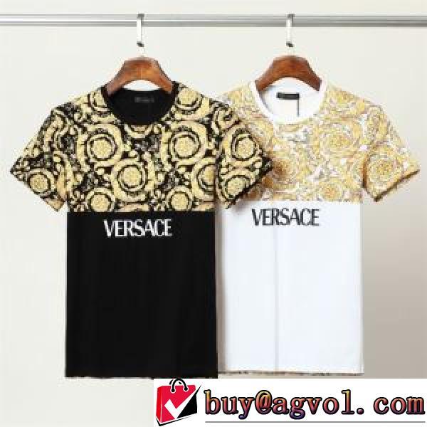 2色可選 VERSACEコピー ブランド 半袖Tシャツ レジャー 通気性に優れた 人気商品登場 2026春夏