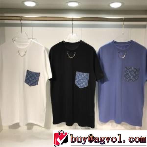 3色可選 大きめサイズ 2025春夏 ラックスした雰囲気 高品質 人気 半袖Tシャツ LOUIS VUITTONコピーブランド