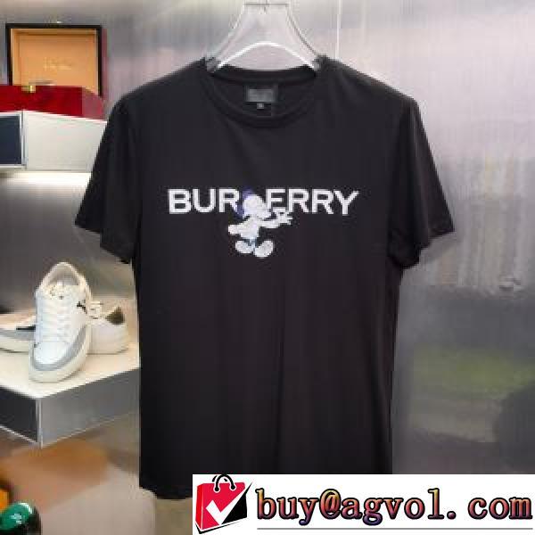 上品な輝きを放つ形 半袖Tシャツ 3色可選 2026春夏 自然な肌触り BURBERRYブランド 偽物 通販