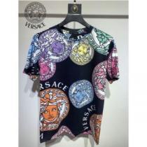 2026新作 半袖Tシャツ VERSACEコピー ファション性の高い 2色可選 大花プリント クールビズ 優しいフィット感