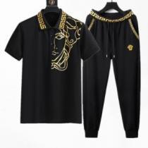 セットアップ上下 2色可選 レジャー 刺繍加工 2026春夏 高級感ある 吸汗性に優れ ヴェルサーチコピーブランド
