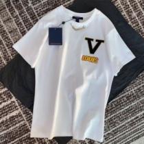 お洒落に魅せる ルイ ヴィトン偽物ブランド 半袖Tシャツ 刺繍使い 2色可選 2026春夏 綿/コットン