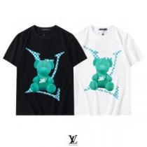 LOUIS VUITTONコピー 半袖Tシャツ 2026春夏 綺麗に決まるフォルム！2色可選 収縮性のある 着回し度抜群
