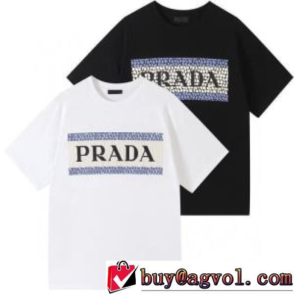 2026春夏 プラダスーパーコピー デザイン性の高い 2色可選 海外セレブ愛用 半袖Tシャツ 快適な着心地