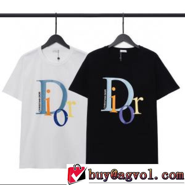 サイズ豊富 半袖Tシャツ ディオールブランド 偽物 通販 柔らかい手触り 2026春夏 2色可選 使い勝手抜群