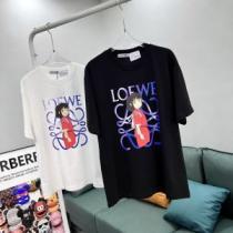 プリント ラックスした雰囲気 ロエベブランドスーパーコピー 2色可選 超目玉 半袖Tシャツ 2025春夏
