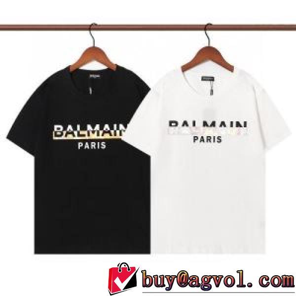 お洒落に魅せる カジュアル 2色可選 半袖Tシャツ バルマンコピーブランド 吸汗速乾 2026春夏 個性的 