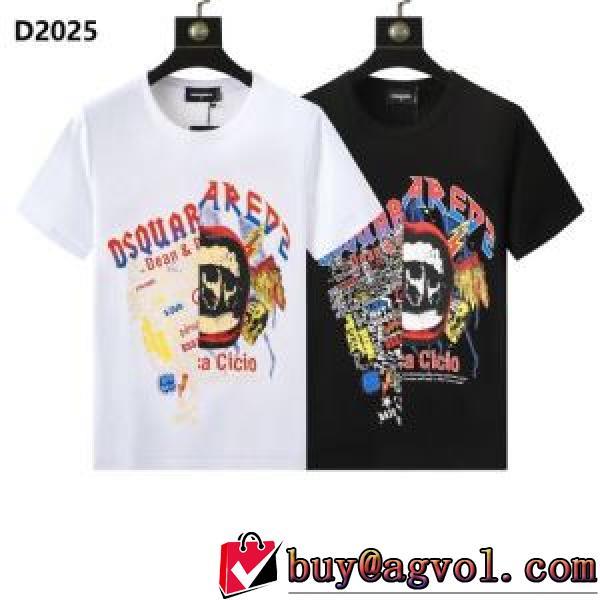 半袖Tシャツ 2026春夏 しわになりにくい 豊富なサイズ DSQUARED2コピー 2色可選 クールビズ