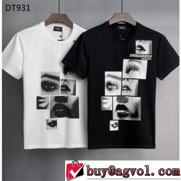 2026春夏 半袖Tシャツ 定番のアイテム 収縮性のある バリエーションに富む DSQUARED2スーパーコピー 代引 2色可選