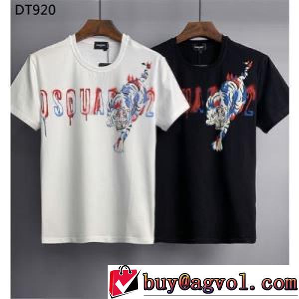 2色可選 プリント 今話題の最新作 半袖Tシャツ 収縮性のある ディースクエアードコピー ブランド 2026春夏 クールビズ
