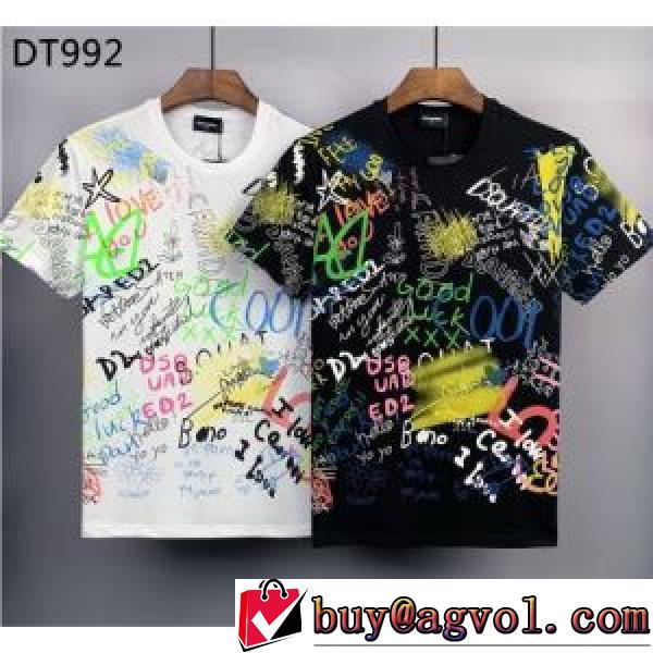 2026春夏 バリエーションに富む 2色可選 半袖Tシャツ 選べる極上 ディースクエアードスーパーコピー 激安 ラウンドネック