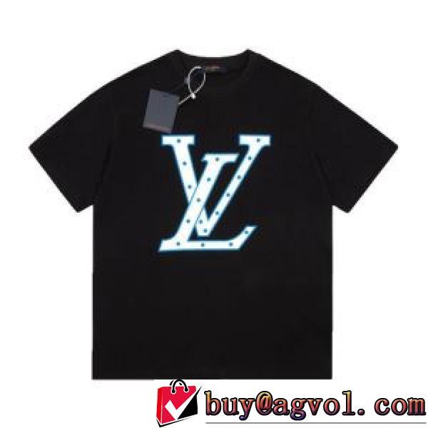 オリジナル 2026春夏 2色可選 プリント 半袖Tシャツ 着心地抜群 LOUIS VUITTONブランド コピー 優しいフィット感