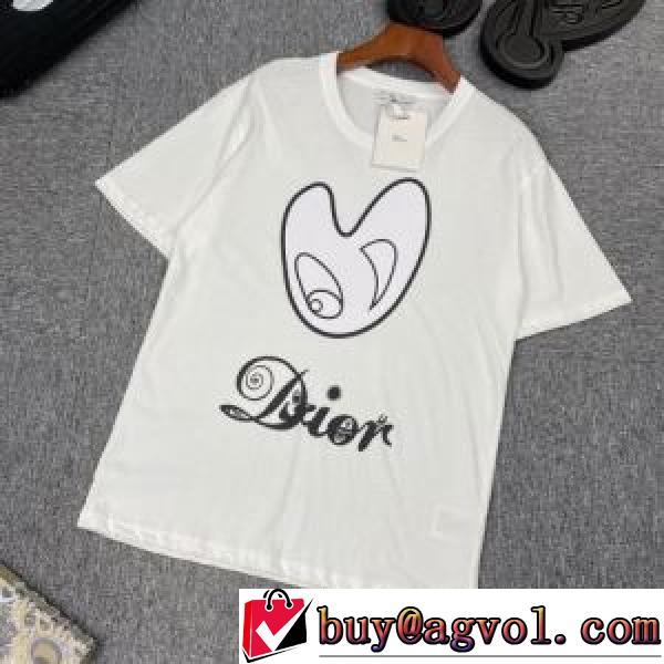 ラックスした雰囲気 インナー カットソー 2026春夏 人気 ランキング 2色可選 DIORブランド コピー Tシャツ