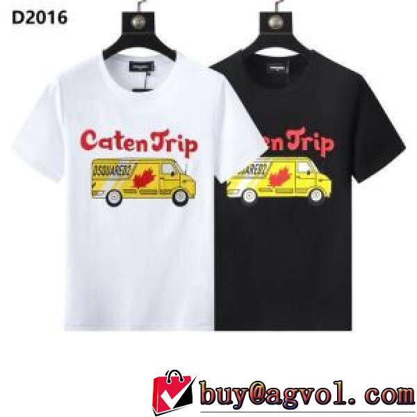 レジャー 2026春夏 半袖Tシャツ 人気商品登場 オリジナル 縦には伸びにくい  DSQUARED2ブランドコピー 2色可選