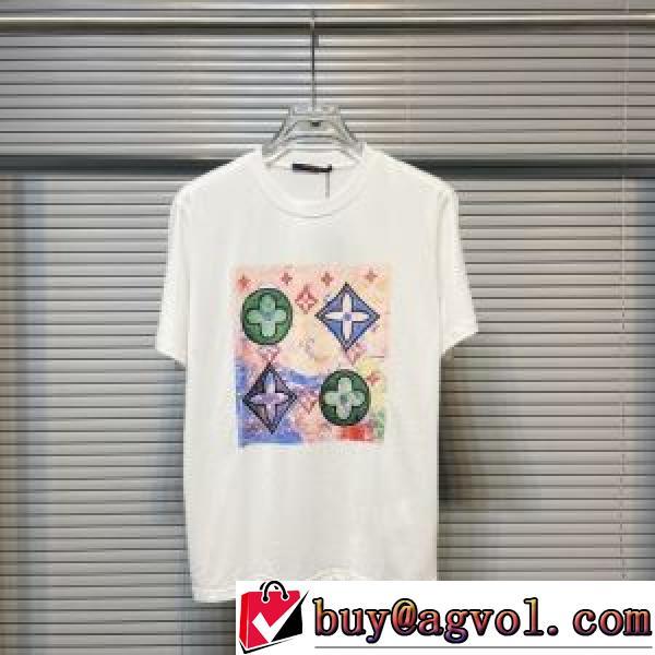 ラックスした雰囲気 半袖Tシャツ 2色可選 高級感を備えている LOUIS VUITTONコピー 2026春夏 プリント 着心地満点