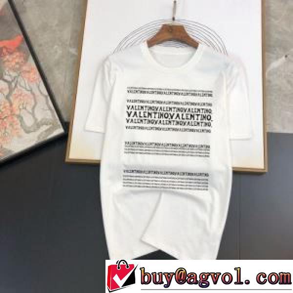 ラウンドネック 半袖Tシャツ 自然な肌触り ヴァレンティノ偽物ブランド 2026春夏 セール中 2色可選
