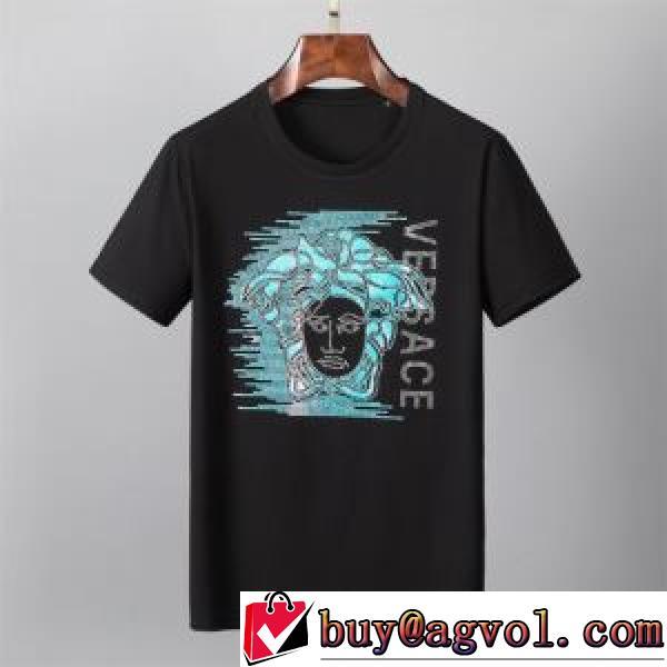 ラウンドネック 半袖Tシャツ 2色可選 2026春夏 オリジナル 実用性に溢れるアイテム ヴェルサーチスーパーコピー