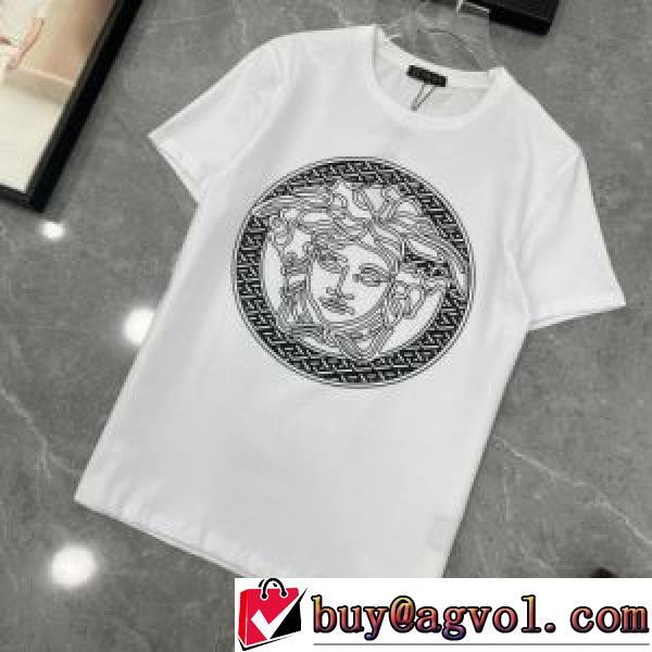 スタイリッシュな印象 ヴェルサーチスーパーコピー 激安 人気販売中 半袖Tシャツ 2026春夏 2色可選 吸汗性に優れ
