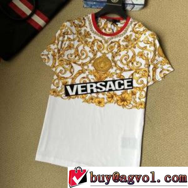 人気商品登場 2026春夏 快適な着心地 レジャー 半袖Tシャツ ヴェルサーチ偽物ブランド