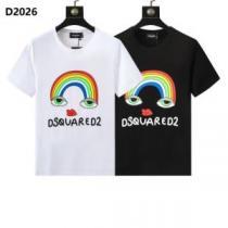 2026春夏 プリント 最安値に挑戦 DSQUARED2ブランド コピー 半袖Tシャツ 2色可選 ラウンドネック 自然な肌触り