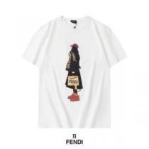 2026春夏 ラウンドネック 体の運動機能を助け プリント Tシャツ FENDI偽物ブランド 上品な輝きを放つ形