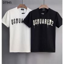 スタイリッシュな印象 ラウンドネック 2色可選 2025春夏 DSQUARED2ブランドコピー 半袖Tシャツ 長く愛用できる