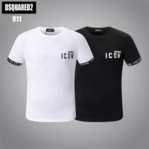 半袖Tシャツ 2025春夏 縦には伸びにくい クールビズ 海外セレブ愛用 2色可選 ディースクエアード偽物ブランド