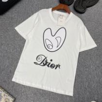 ラックスした雰囲気 インナー カットソー 2026春夏 人気 ランキング 2色可選 DIORブランド コピー Tシャツ