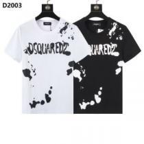 ラウンドネック 2026春夏 半袖Tシャツ 2色可選 カッコいい印象を付ける 海外セレブ愛用 ディースクエアードスーパーコピー