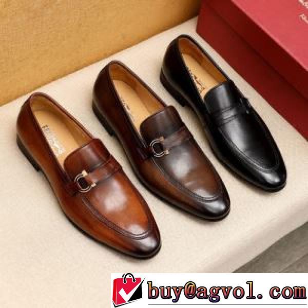 革靴 2026新作 FERRAGAMOブランド コピー 最安値に挑戦 フォーマルシューズ 3色可選