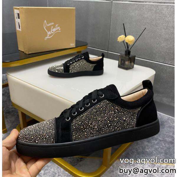 christian louboutin（CL赤い底の靴）コーナードリルシリーズのカップルカジュアル板靴