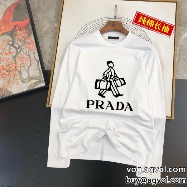 丸首の長袖毎年爆発的人気品のよさを感じさプラダ PRADAvery GOOD偽物 ブランド