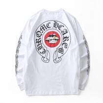 コピー 商品 通販リラックス感急上昇切りっぱなしデザイン長袖Tシャツハイエンドクロムハーツ CHROME HEARTS