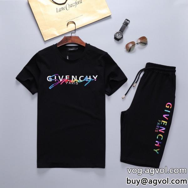 ジバンシー GIVENCHYきれいめコーデに変身セレブ愛用新しい潮流偽物 ブランド 販売半袖Tシャツセット