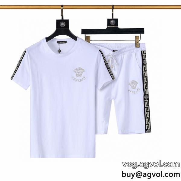 コピー 商品 販売ヴェルサーチVERSACE半袖Tシャツセットこの冬絶対欲しい旬デザイン評判が高い
