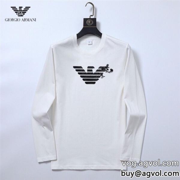 長袖Tシャツ耐久性アルマーニブランド コピー定番人気大胆なデザイン