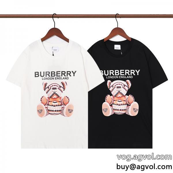 先行販売涼しげな印象のブランド コピーBURBERRY男女共用半袖Tシャツ優れた品質