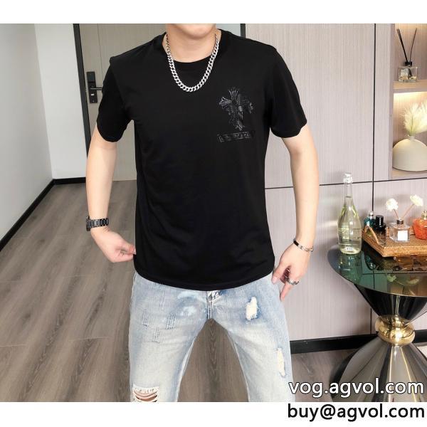 ブランド 偽物今年らしい着こなしカジュアル反転魅力クロムハーツ半袖Tシャツ