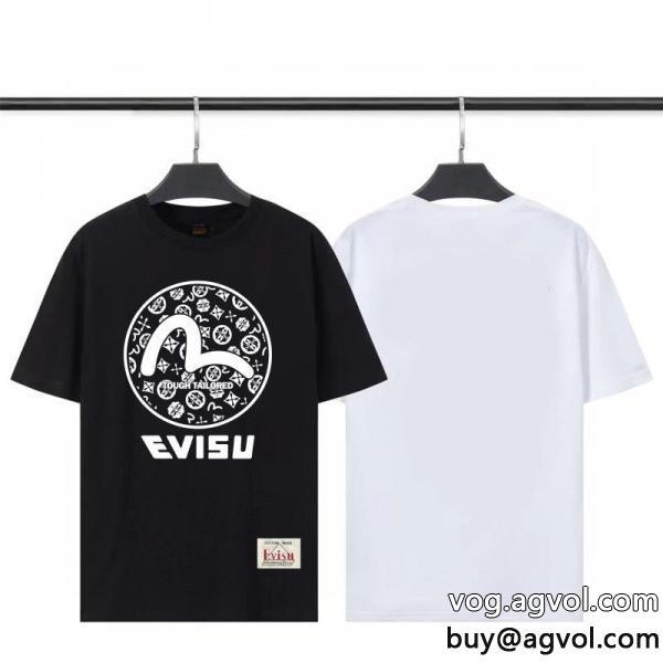 ブランド 偽物人気の高い日本完売EVISU半袖Tシャツ