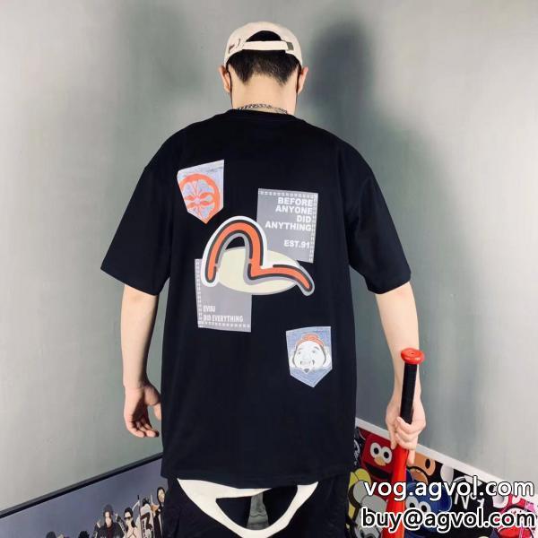 半袖Tシャツスーパー コピー 品EVISU残りサイズわずか高い人気
